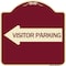 Signmission Visitor Parking With Left Arrow Heavy-Gauge Aluminum Architectural Sign, 18" x 18", BU-1818-24377 A-DES-BU-1818-24377 - alternate 1
